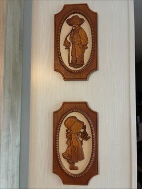 Vintage Holly Hobbie Wall Plaques by American Greetings 1972 Rare